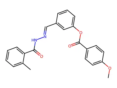[3-[[(2-Methylbenzoyl)hydrazinylidene]methyl]phenyl] 4-methoxybenzoate structure