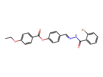 [4-[[(2-Bromobenzoyl)hydrazinylidene]methyl]phenyl] 4-ethoxybenzoate structure
