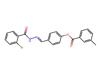 [4-[[(2-Bromobenzoyl)hydrazinylidene]methyl]phenyl] 3-methylbenzoate structure
