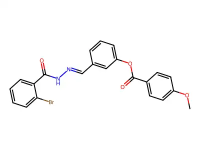 [3-[[(2-Bromobenzoyl)hydrazinylidene]methyl]phenyl] 4-methoxybenzoate structure