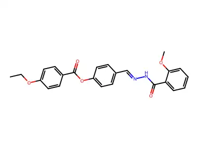 [4-[[(2-Methoxybenzoyl)hydrazinylidene]methyl]phenyl] 4-ethoxybenzoate structure