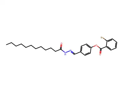 [4-[(Dodecanoylhydrazinylidene)methyl]phenyl] 2-bromobenzoate structure