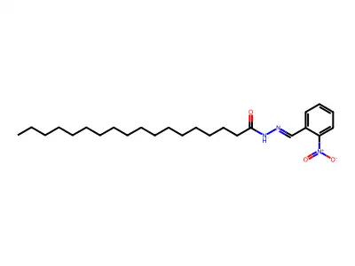 N-[(2-nitrophenyl)methylideneamino]octadecanamide structure