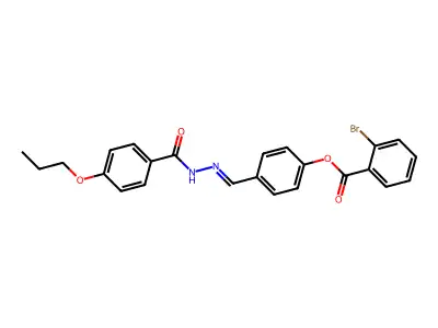 [4-[[(4-Propoxybenzoyl)hydrazinylidene]methyl]phenyl] 2-bromobenzoate structure
