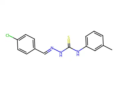 1-[(4-Chlorophenyl)methylideneamino]-3-(3-methylphenyl)thiourea structure