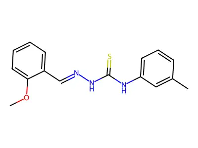 1-[(2-Methoxyphenyl)methylideneamino]-3-(3-methylphenyl)thiourea structure