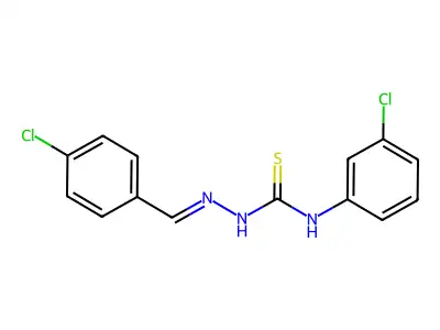 1-(3-Chlorophenyl)-3-[(4-chlorophenyl)methylideneamino]thiourea structure