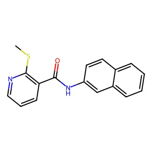 2-(methylsulfanyl)-N-(naphthalen-2-yl)pyridine-3-carboxamide structure