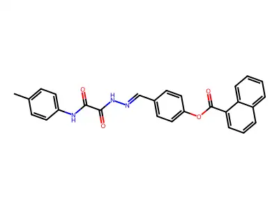 4-(2-(OXO(4-TOLUIDINO)ACETYL)CARBOHYDRAZONOYL)PHENYL 1-NAPHTHOATE structure