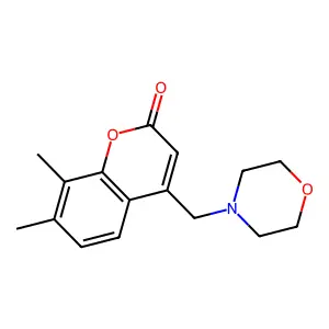 7,8-Dimethyl-4-(morpholin-4-ylmethyl)chromen-2-one structure