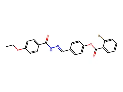 [4-[[(4-Ethoxybenzoyl)hydrazinylidene]methyl]phenyl] 2-bromobenzoate structure