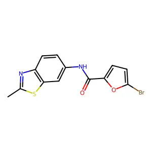 5-bromo-N-(2-methyl-1,3-benzothiazol-6-yl)furan-2-carboxamide structure