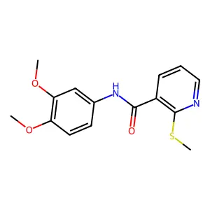 N-(3,4-dimethoxyphenyl)-2-(methylthio)nicotinamide structure