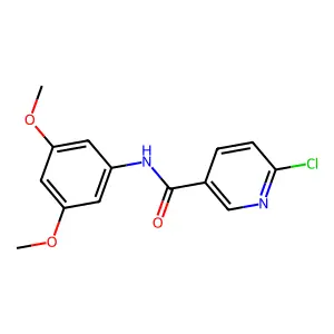 6-chloro-N-(3,5-dimethoxyphenyl)pyridine-3-carboxamide structure