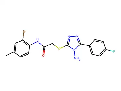 C17H15BrFN5OS structure