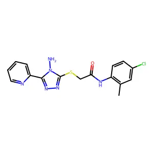 C16H15ClN6OS structure