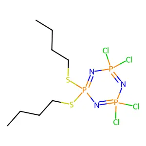 2,2,4,4-Tetrachloro-6,6-bis(butylsulfanyl)cyclotriphosphazene structure