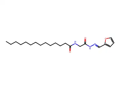 N-[2-[2-(furan-2-ylmethylidene)hydrazinyl]-2-oxoethyl]tetradecanamide structure