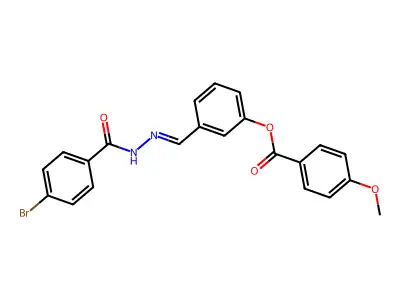 [3-[[(4-Bromobenzoyl)hydrazinylidene]methyl]phenyl] 4-methoxybenzoate structure