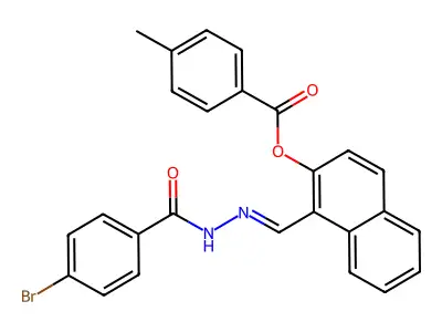 [1-[[(4-Bromobenzoyl)hydrazinylidene]methyl]naphthalen-2-yl] 4-methylbenzoate structure