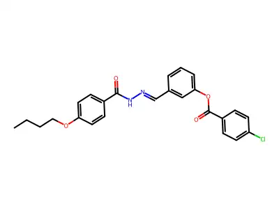 [3-[[(4-Butoxybenzoyl)hydrazinylidene]methyl]phenyl] 4-chlorobenzoate structure
