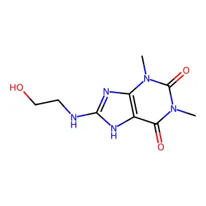 Theophylline, 8-(2-hydroxyethylamino)- structure