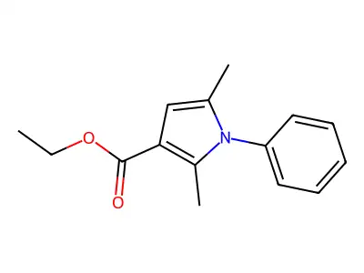 Ethyl 2,5-dimethyl-1-phenyl-1H-pyrrole-3-carboxylate structure
