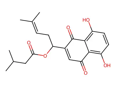 Isovalerylshikonin structure