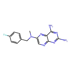 N~6~-[(4-Fluorophenyl)methyl]-N~6~-methylpteridine-2,4,6-triamine structure