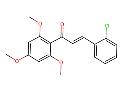 3-(2-Chlorophenyl)-1-(2,4,6-trimethoxyphenyl)prop-2-en-1-one structure