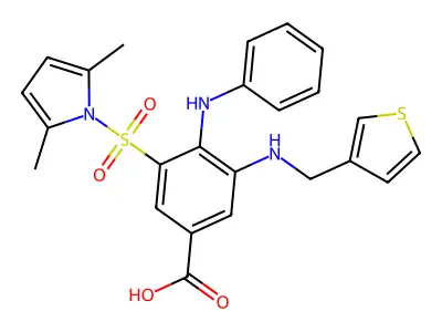 4-anilino-3- sulfonyl-5- benzoicacid structure