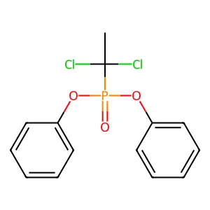 Phosphonic acid, (1,1-dichloroethyl)-, diphenyl ester structure