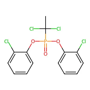 Phosphonic acid, (1,1-dichloroethyl)-, bis(2-chlorophenyl) ester structure