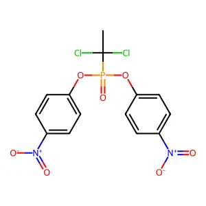 Phosphonic acid, (1,1-dichloroethyl)-, bis(4-nitrophenyl) ester structure