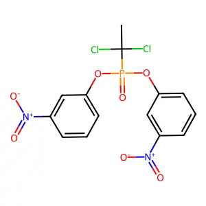 Phosphonic acid, (1,1-dichloroethyl)-, bis(3-nitrophenyl) ester structure