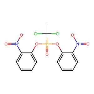Phosphonic acid, (1,1-dichloroethyl)-, bis(2-nitrophenyl) ester structure