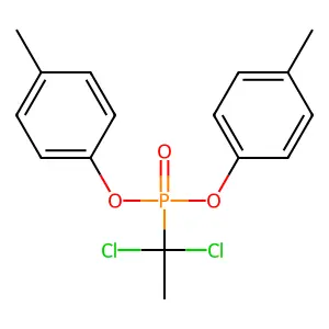 Phosphonic acid, (1,1-dichloroethyl)-, bis(4-methylphenyl) ester structure