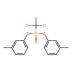 Phosphonic acid, (1,1-dichloroethyl)-, bis(3-methylphenyl) ester structure