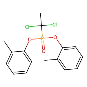 Phosphonic acid, (1,1-dichloroethyl)-, bis(2-methylphenyl) ester structure