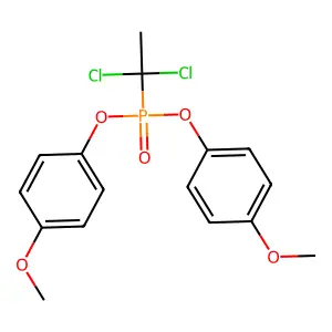 Phosphonic acid, (1,1-dichloroethyl)-, bis(4-methoxyphenyl) ester structure