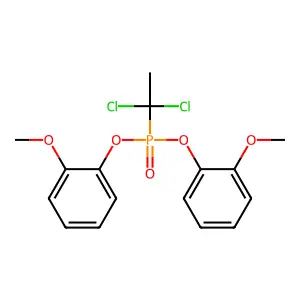 Phosphonic acid, (1,1-dichloroethyl)-, bis(2-methoxyphenyl) ester structure