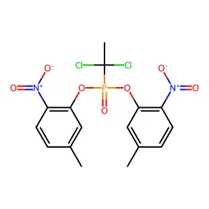 Phosphonic acid, (1,1-dichloroethyl)-, bis(5-methyl-2-nitrophenyl) ester structure