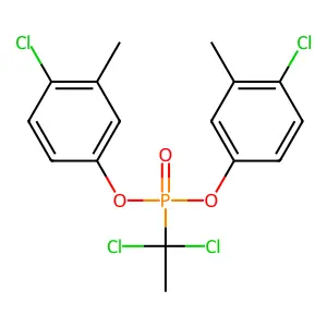 Phosphonic acid, (1,1-dichloroethyl)-, bis(4-chloro-3-methylphenyl) ester structure