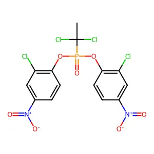 Phosphonic acid, (1,1-dichloroethyl)-, bis(2-chloro-4-nitrophenyl) ester structure