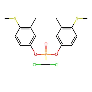 Phosphonic acid, (1,1-dichloroethyl)-, bis(3-methyl-4-(methylthio)phenyl)ester structure