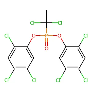 Phosphonic acid, (1,1-dichloroethyl)-, bis(2,4,5-trichlorophenyl) ester structure