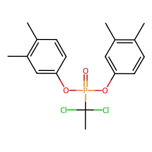 Phosphonic acid, (1,1-dichloroethyl)-, bis(3,4-dimethylphenyl) ester structure