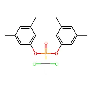 Phosphonic acid, (1,1-dichloroethyl)-, bis(3,5-dimethylphenyl) ester structure