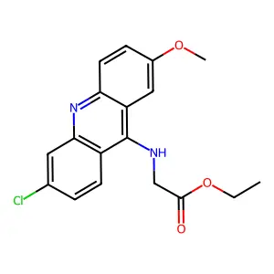 Ethyl N-(6-chloro-2-methoxyacridin-9-yl)glycinate structure