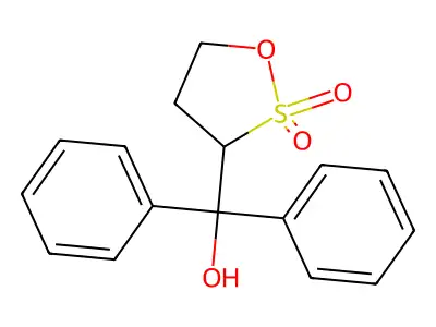 (2,2-Dioxooxathiolan-3-yl)-diphenylmethanol structure
